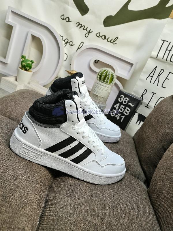 Adidas Hoops 3.0 Mid "Black White" - Core Black/Core Black/Cloud White - GW3019 Classic Neo Shoes