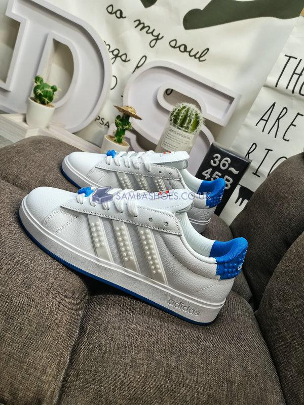 Adidas LEGO x Grand Court 2.0 "White Shock Blue" - Cloud White/Cloud White/Shock Blue - GW7178 Classic Neo Shoes