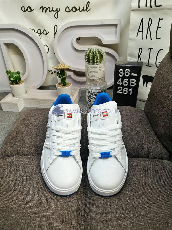 Adidas LEGO x Grand Court 2.0 "White Shock Blue" - Cloud White/Cloud White/Shock Blue - GW7178 Classic Neo Shoes