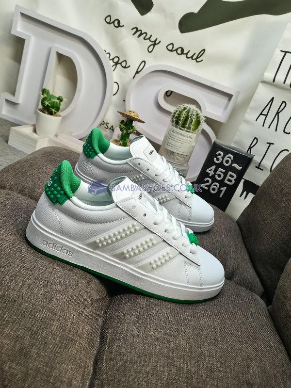 Adidas LEGO x Grand Court 2.0 "White Green" - Cloud White/Cloud White/Green - GW7177 Classic Neo Shoes