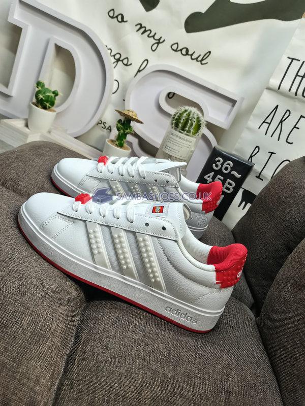 Adidas LEGO x Grand Court 2.0 "White Red" - Cloud White/Cloud White/Red - GW7178-2 Classic Neo Shoes