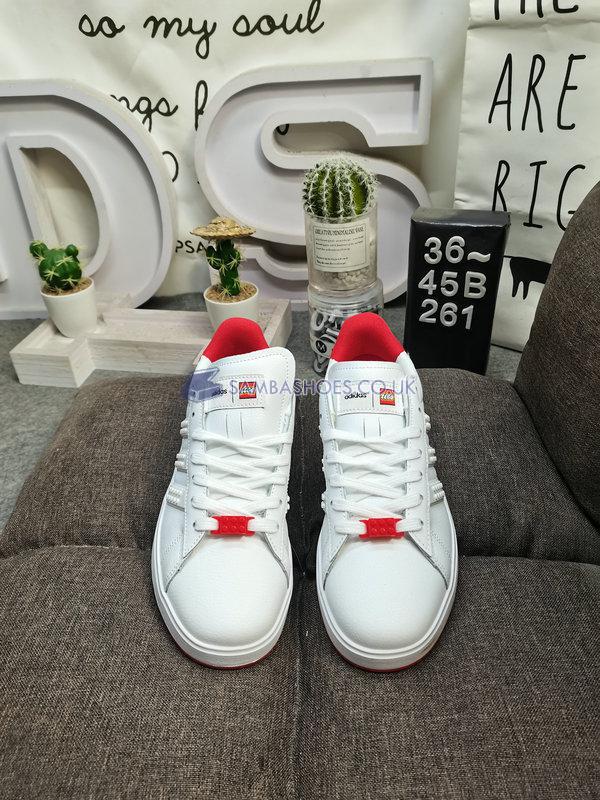 Adidas LEGO x Grand Court 2.0 "White Red" - Cloud White/Cloud White/Red - GW7178-2 Classic Neo Shoes