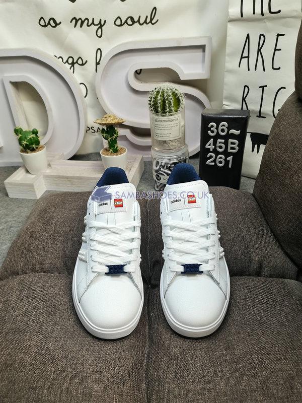 Adidas LEGO x Grand Court 2.0 "White Navy" - Cloud White/Cloud White/Navy - GW7178-4 Classic Neo Shoes