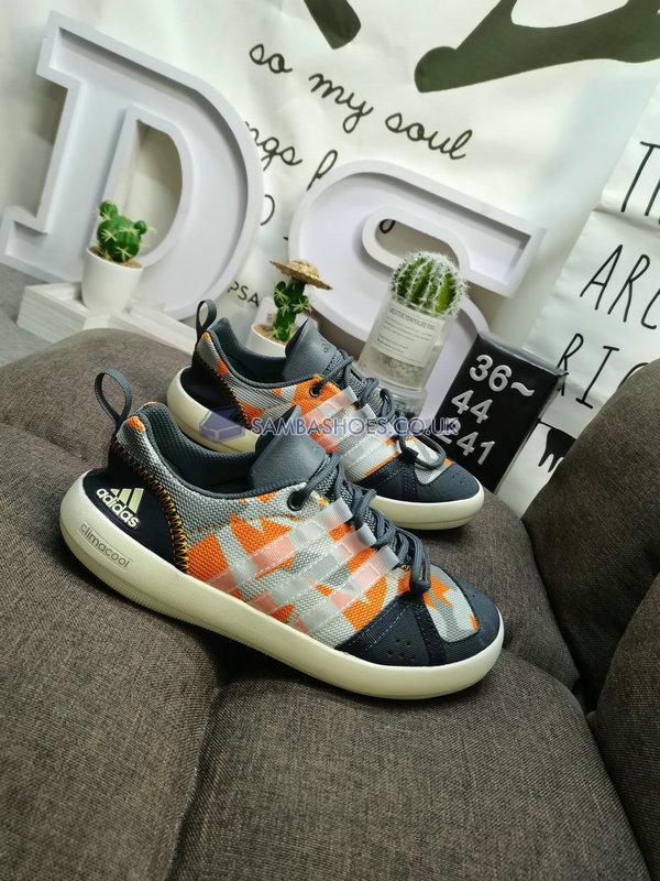 Adidas Climacool Boat Lace Graphic "Grey Orange" - Grey/Orange/White - B26627 Classic Outdoor & Hiking Shoes