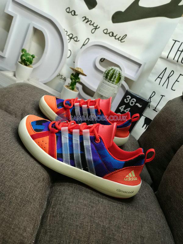 Adidas Climacool Boat Lace Graphic "Flash Orange Blue" - Semi Night Flash/Chalk White/Flash Orange - B26625 Classic Outdoor & Hiking Shoes