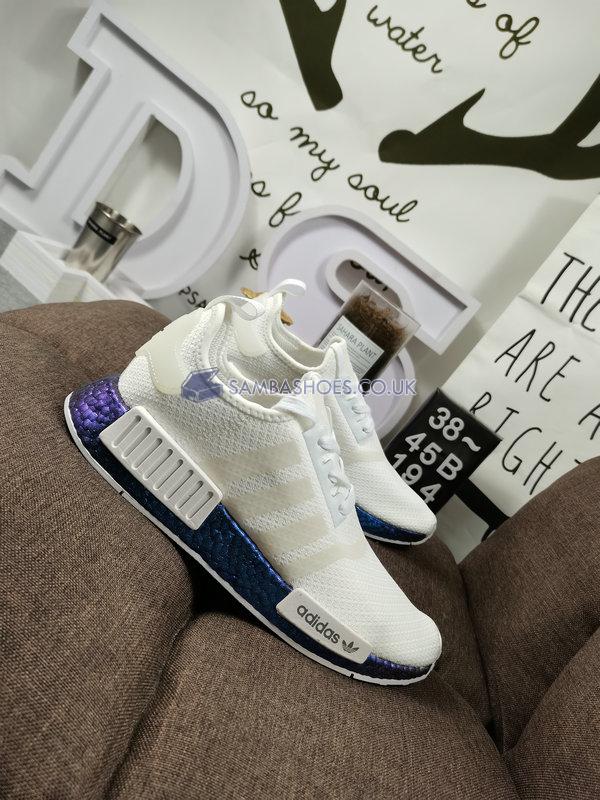 Adidas NMD_R1 "Metallic Blue Boost" - Silver Metallic/Cloud White/Cloud White - FV5344 Classic Originals Shoes