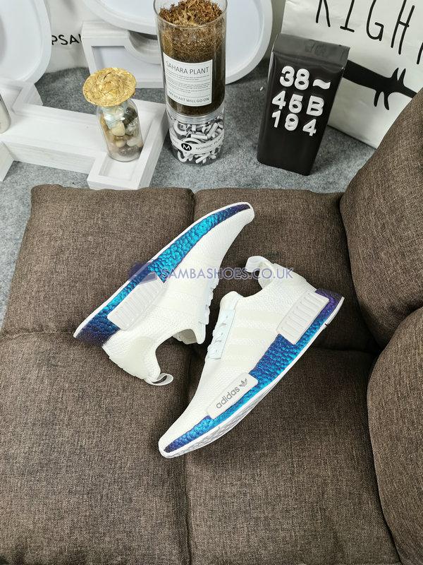 Adidas NMD_R1 "Metallic Blue Boost" - Silver Metallic/Cloud White/Cloud White - FV5344 Classic Originals Shoes