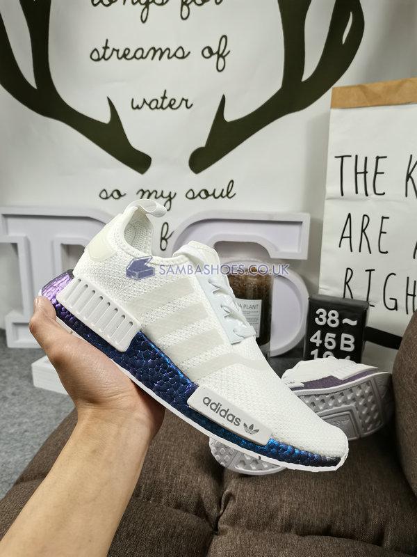 Adidas NMD_R1 "Metallic Blue Boost" - Silver Metallic/Cloud White/Cloud White - FV5344 Classic Originals Shoes