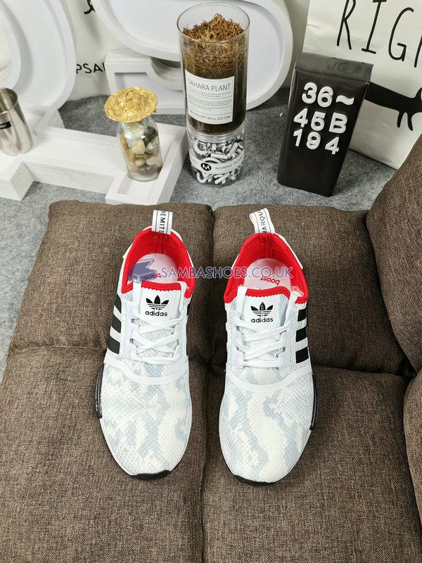 Adidas NMD_R1 STLT "White Black Scarlet" - Footwear White/Core Black/Scarlet - FV3874 Classic Originals Shoes