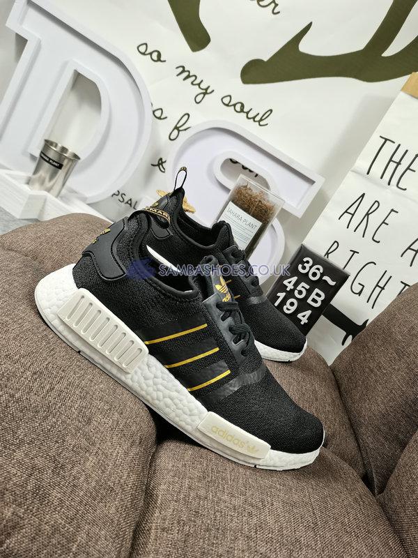 Adidas NMD_R1 "Black Gold Metallic" - Core Black/Gold Metallic/Crystal White - FW6433 Classic Originals Shoes