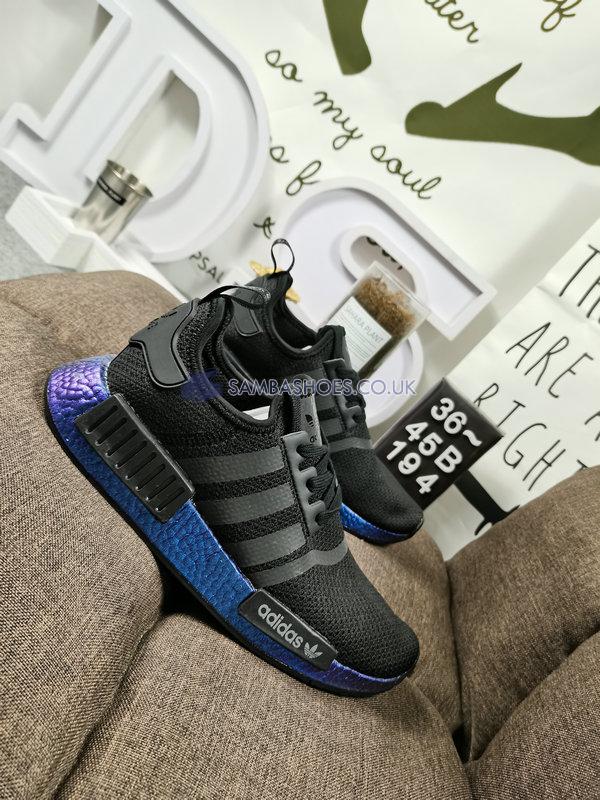 Adidas NMD_R1 "Metallic Blue Boost" - Core Black/Core Black/Carbon - FV3645 Classic Originals Shoes