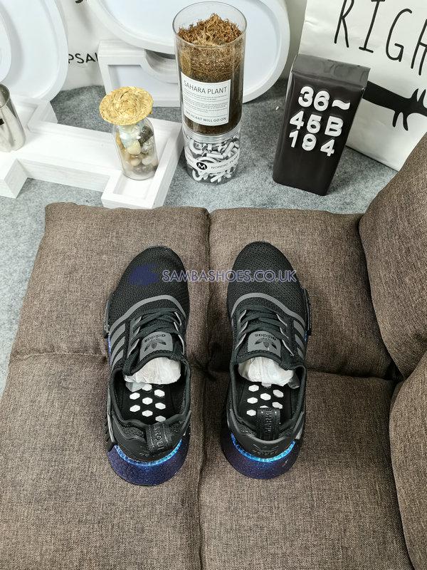 Adidas NMD_R1 "Metallic Blue Boost" - Core Black/Core Black/Carbon - FV3645 Classic Originals Shoes