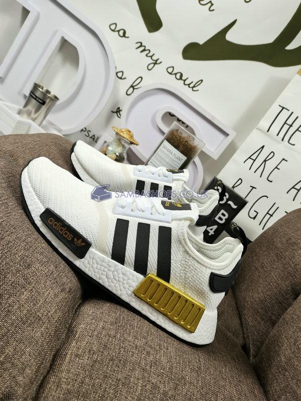 Adidas NMD_R1 "Metallic Gold" - Cloud White/Core Black/Metallic Gold - EG5662 Classic Originals Shoes