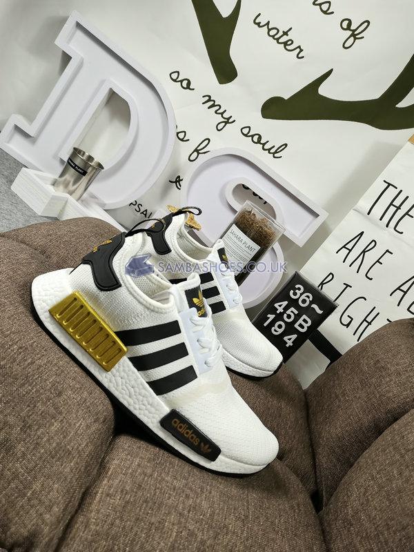 Adidas NMD_R1 "Metallic Gold" - Cloud White/Core Black/Metallic Gold - EG5662 Classic Originals Shoes