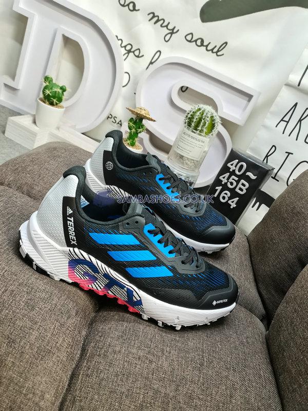 Adidas Terrex Agravic Flow 2.0 GTX "Black Blue Rush Turbo" - Core Black/Blue Rush/Turbo - H03184 Classic Outdoor & Hiking Shoes