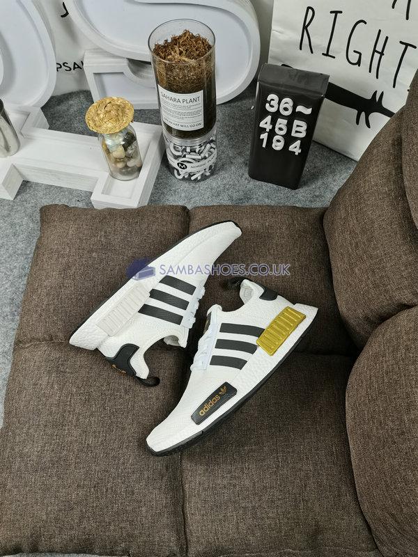 Adidas NMD_R1 "Metallic Gold" - Cloud White/Core Black/Metallic Gold - EG5662 Classic Originals Shoes