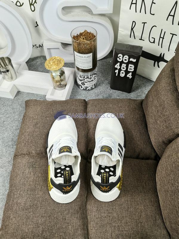 Adidas NMD_R1 "Metallic Gold" - Cloud White/Core Black/Metallic Gold - EG5662 Classic Originals Shoes