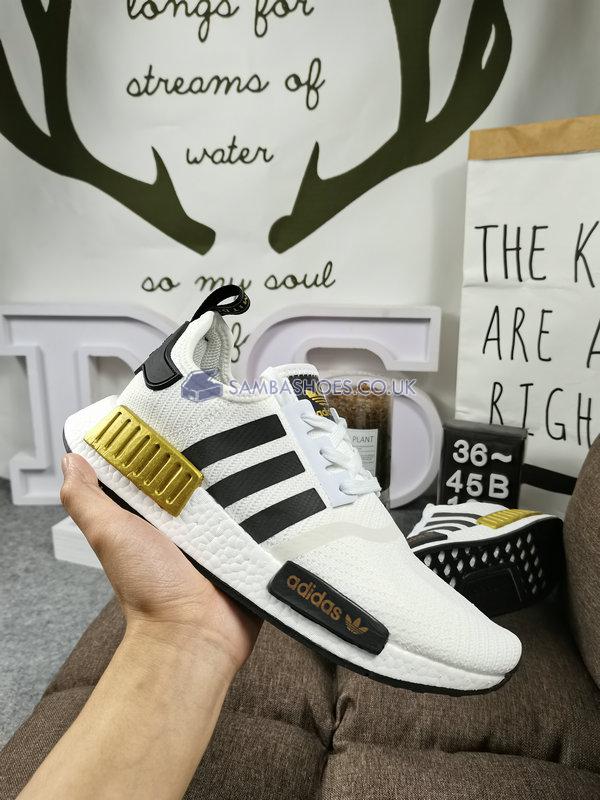 Adidas NMD_R1 "Metallic Gold" - Cloud White/Core Black/Metallic Gold - EG5662 Classic Originals Shoes