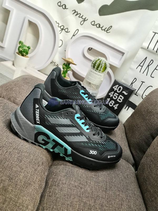 Adidas Terrex Agravic Flow 2.0 GTX "Black Grey Mint Ton" - Core Black/Grey Six/Mint Ton - H03382 Classic Outdoor & Hiking Shoes