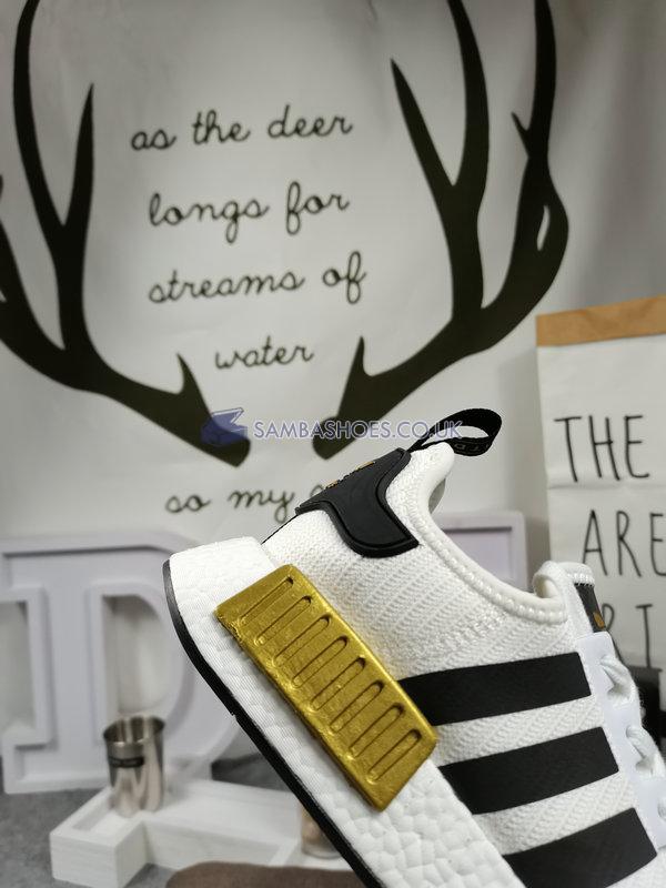 Adidas NMD_R1 "Metallic Gold" - Cloud White/Core Black/Metallic Gold - EG5662 Classic Originals Shoes