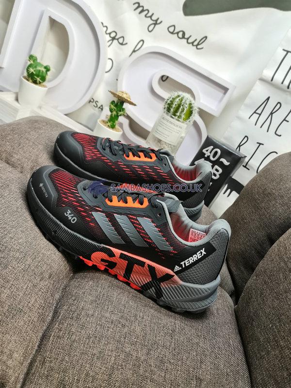 Adidas Terrex Agravic Flow 2.0 GTX "Black Grey Orange" - Black/Grey/Orange - HR1109 Classic Outdoor & Hiking Shoes