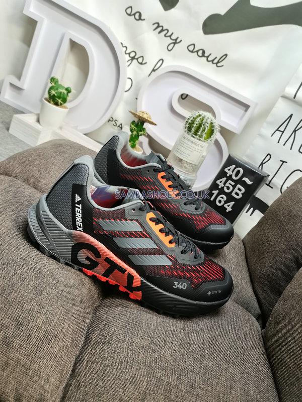 Adidas Terrex Agravic Flow 2.0 GTX "Black Grey Orange" - Black/Grey/Orange - HR1109 Classic Outdoor & Hiking Shoes