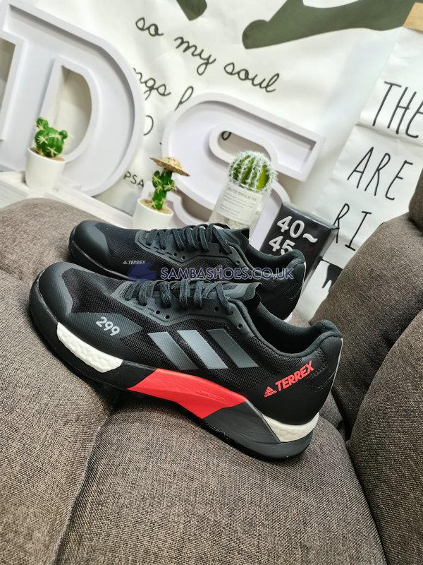 Adidas Terrex Agravic Ultra Trail "Black Solar Red" - Core Black/Grey Five/Solar Red - FY7628 Classic Outdoor & Hiking Shoes