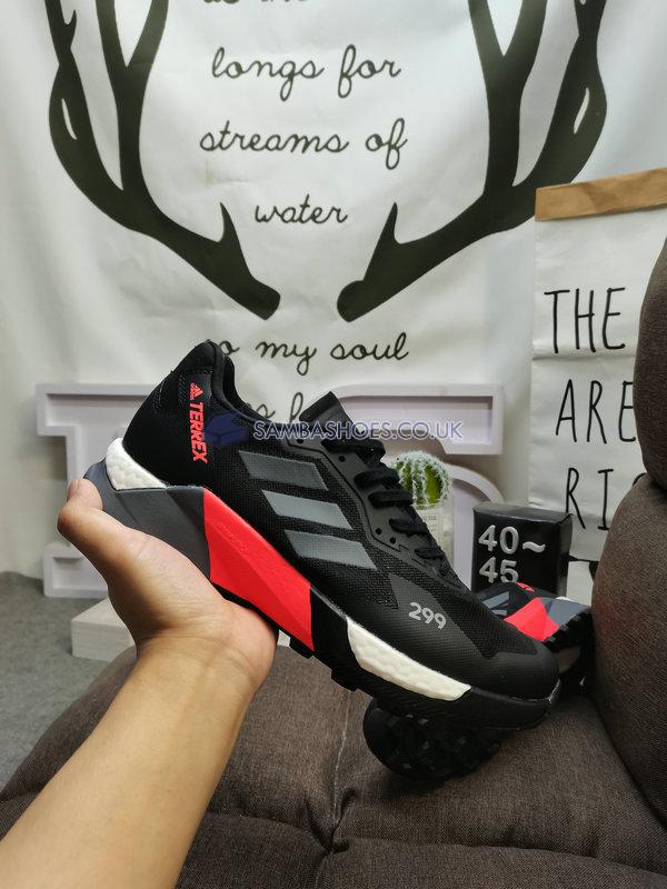 Adidas Terrex Agravic Ultra Trail "Black Solar Red" - Core Black/Grey Five/Solar Red - FY7628 Classic Outdoor & Hiking Shoes