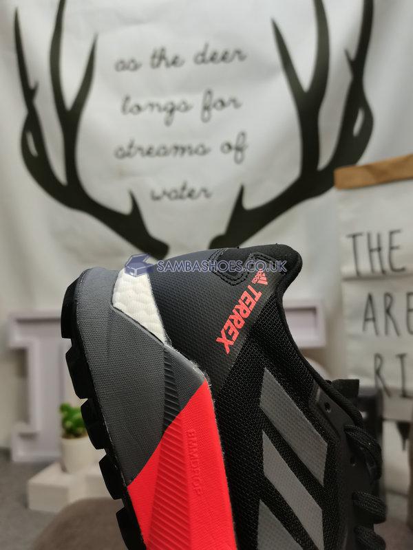 Adidas Terrex Agravic Ultra Trail "Black Solar Red" - Core Black/Grey Five/Solar Red - FY7628 Classic Outdoor & Hiking Shoes