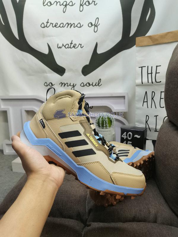 Adidas Terrex AX4 Mid Gore-Tex "Brown Blue Black" - Brown/Blue/Black - FZ3242 Classic Outdoor & Hiking Shoes