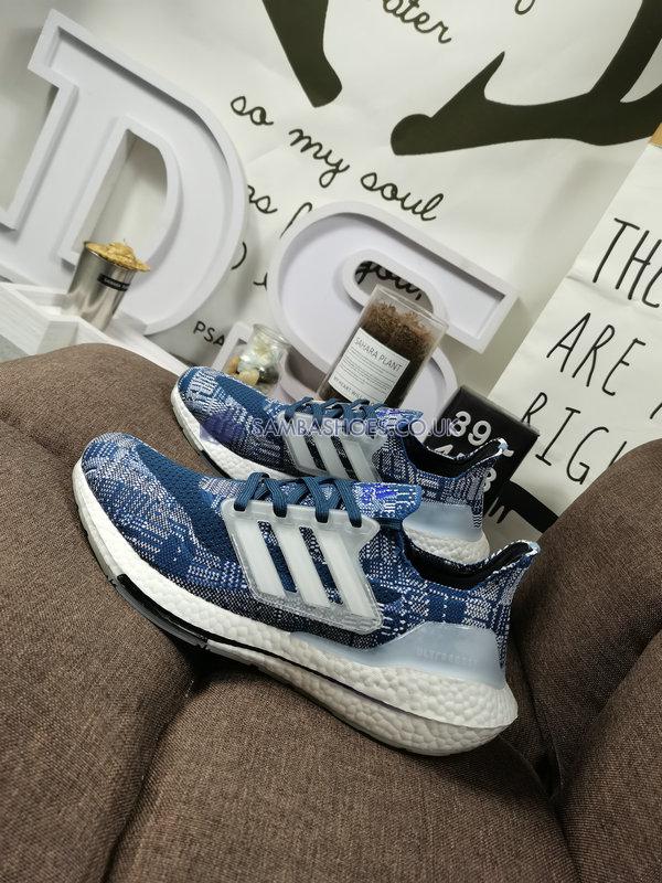 Adidas UltraBoost 21 Primeblue J "Crew Blue" - Crew Blue/Cloud White/Crew Navy - FZ3084 Classic Running Shoes