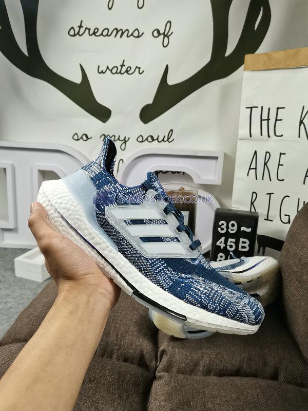 Adidas UltraBoost 21 Primeblue J "Crew Blue" - Crew Blue/Cloud White/Crew Navy - FZ3084 Classic Running Shoes