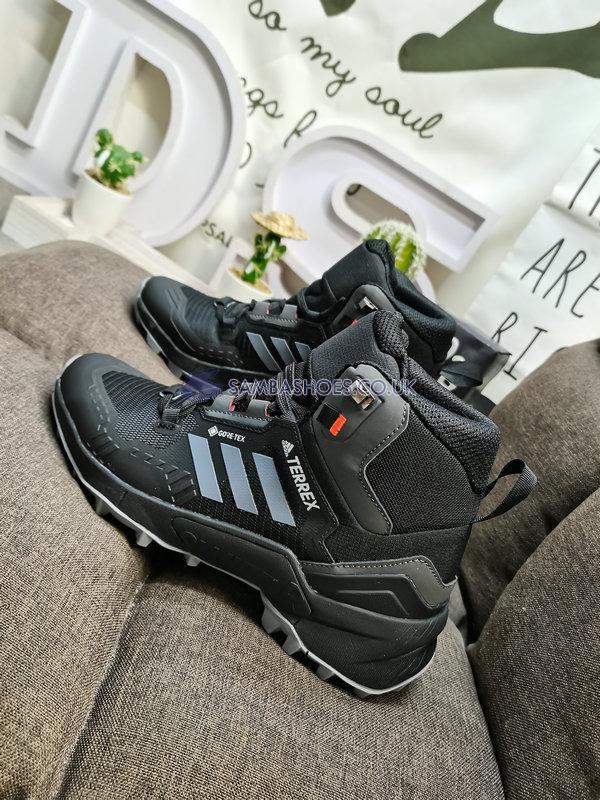 Adidas Terrex Swift R3 Mid Gore-Tex Hiking "Black Grey" - Core Black/Grey Three/Solar Red - FW2762 Classic Outdoor & Hiking Shoes