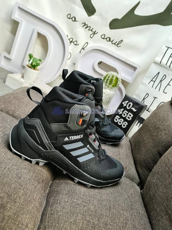 Adidas Terrex Swift R3 Mid Gore-Tex Hiking "Black Grey" - Core Black/Grey Three/Solar Red - FW2762 Classic Outdoor & Hiking Shoes