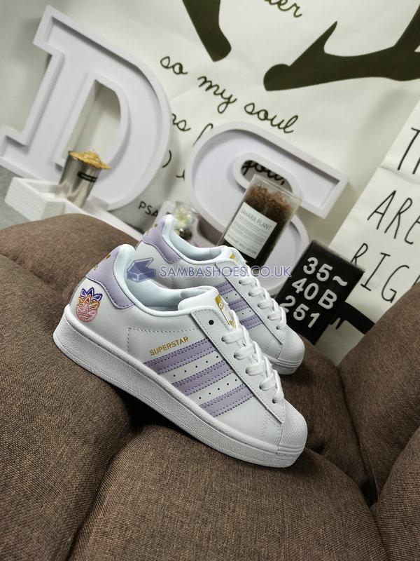 Adidas Wmns Superstar "White Purple Tint" - Cloud White/Purple Tint/Matte Gold - GZ8143 Classic Originals Shoes