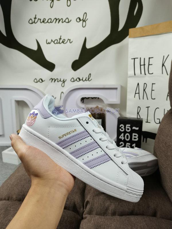 Adidas Wmns Superstar "White Purple Tint" - Cloud White/Purple Tint/Matte Gold - GZ8143 Classic Originals Shoes