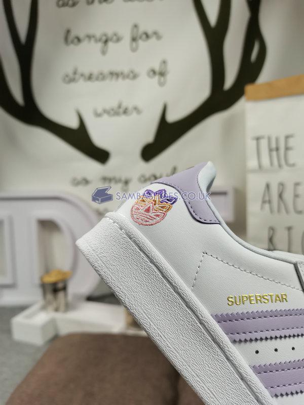 Adidas Wmns Superstar "White Purple Tint" - Cloud White/Purple Tint/Matte Gold - GZ8143 Classic Originals Shoes