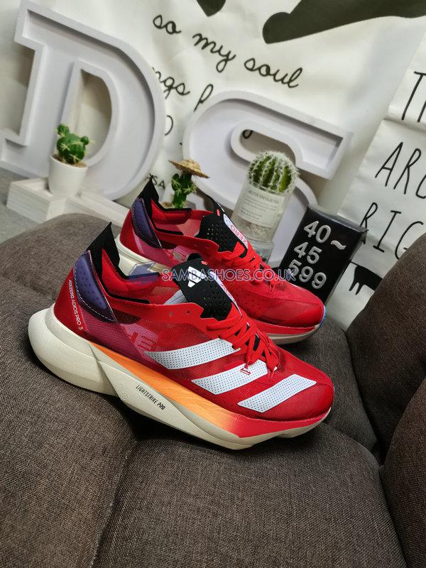 Adidas Adizero Adios Pro 3 "Solar Red White" - Solar Red/Zero Metalic/Coral Fusion - GX9777-1 Classic Running Shoes