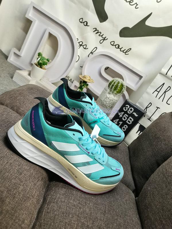 Adidas Adizero Boston 11 "Pulse Mint Blue" - Pulse Mint/Cloud White/Crystal White - GV9064 Classic Running Shoes