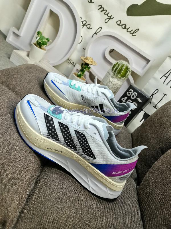 Adidas Adizero Boston 11 "White Lucid Blue Fuchsia" - Cloud White/Core Black/Lucid Blue - HQ3693 Classic Running Shoes