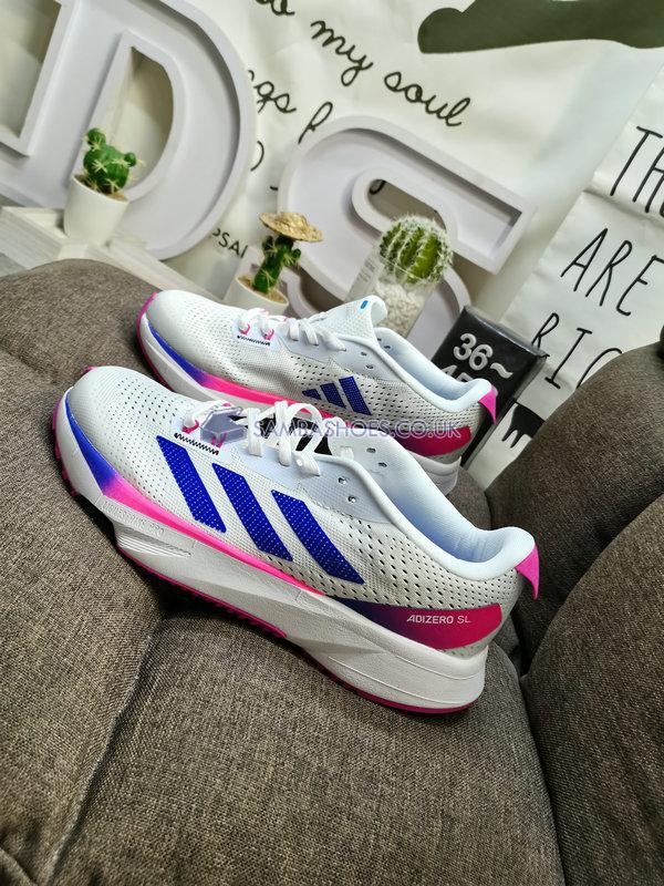 Adidas Adizero SL J "White Lucid Blue Fuchsia" - Cloud White/Lucid Blue/Lucid Fuchsia - H06413 Classic Running Shoes