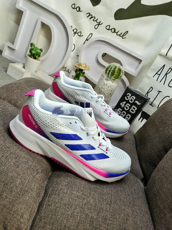 Adidas Adizero SL J "White Lucid Blue Fuchsia" - Cloud White/Lucid Blue/Lucid Fuchsia - H06413 Classic Running Shoes