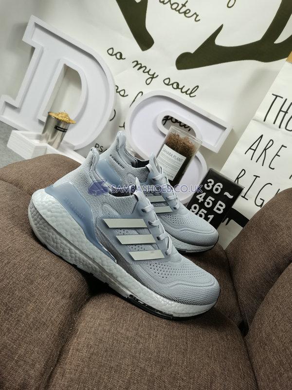 Adidas UltraBoost 21 "Halo Silver" - Halo Silver/Grey Two/Solar Yellow - FY0432 Classic Running Shoes