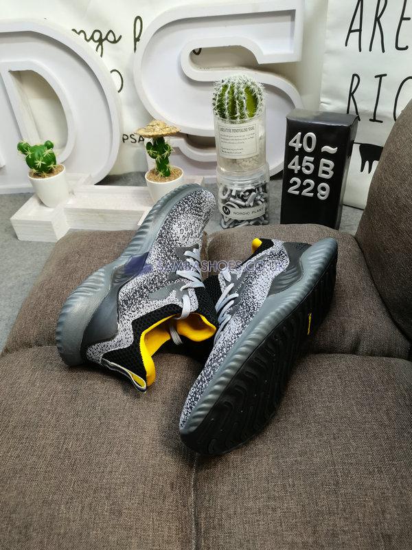 Adidas Alphabounce Beyond "Grey Legend Ink" - Grey/Black/Yellow/Legend Ink - AQ0575-2 Classic Running Shoes