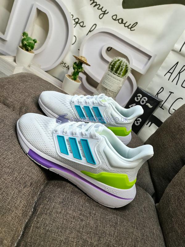 Adidas EQ21 Run "White Blue Yellow Purple" - White/Blue/Yellow/Purple - H68077 Classic Running Shoes