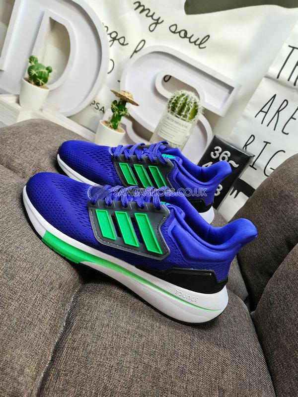 Adidas EQ21 Run "Sonic Ink Screaming Green" - Sonic Ink/Screaming Green/Core Black - H00513 Classic Running Shoes