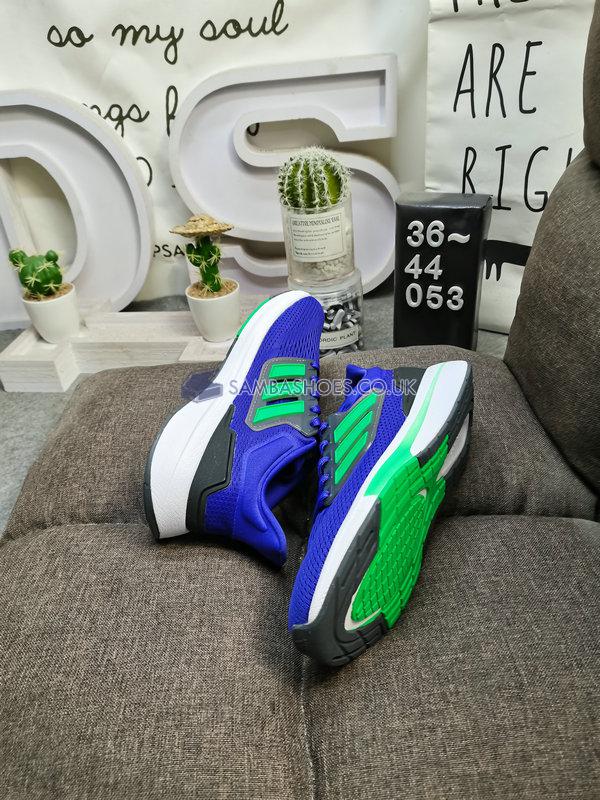 Adidas EQ21 Run "Sonic Ink Screaming Green" - Sonic Ink/Screaming Green/Core Black - H00513 Classic Running Shoes