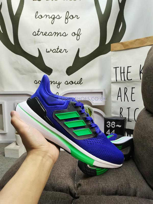 Adidas EQ21 Run "Sonic Ink Screaming Green" - Sonic Ink/Screaming Green/Core Black - H00513 Classic Running Shoes