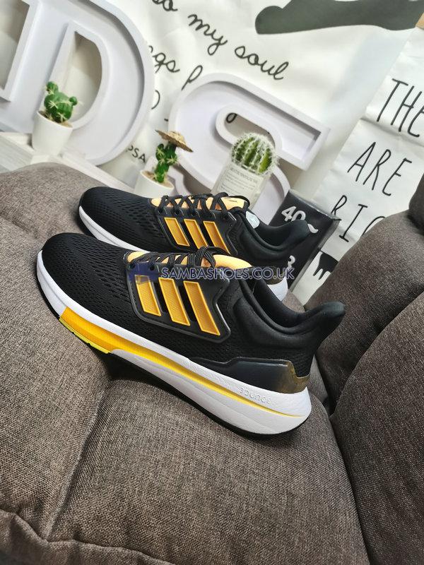 Adidas EQ21 Run "Black Semi Solar Gold" - Black Semi/Solar Gold - GZ4082 Classic Running Shoes