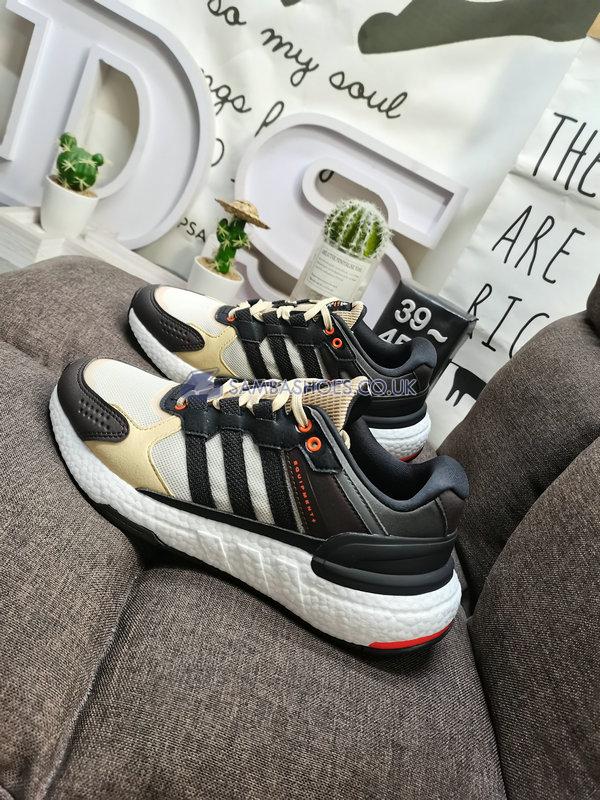 Adidas Equipment+ "Cozy Wear-Resistant" - White/Black/Brown/Orange - HP2631 Classic Running Shoes